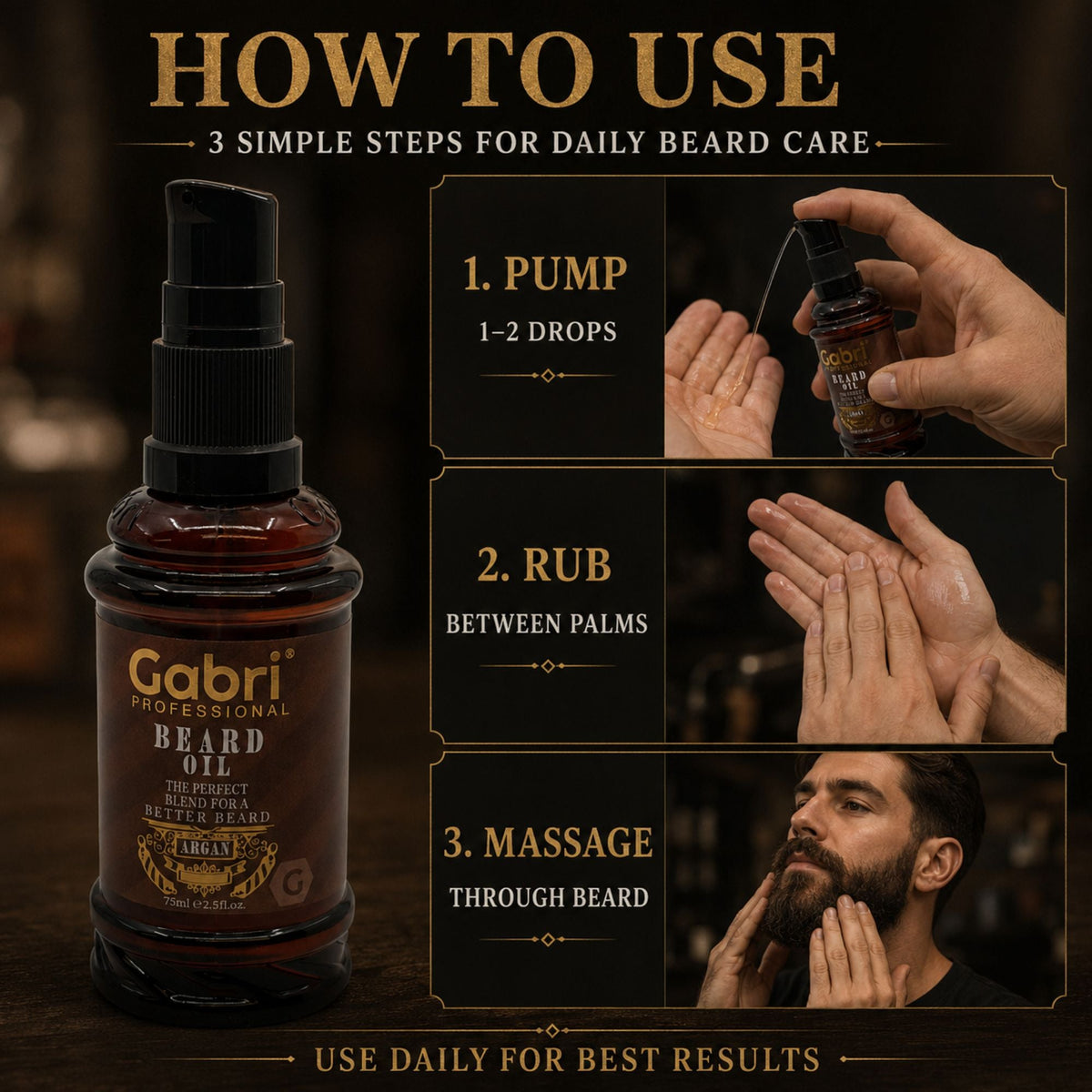 Gabri Professional Baardolie Argan Oil 75ml