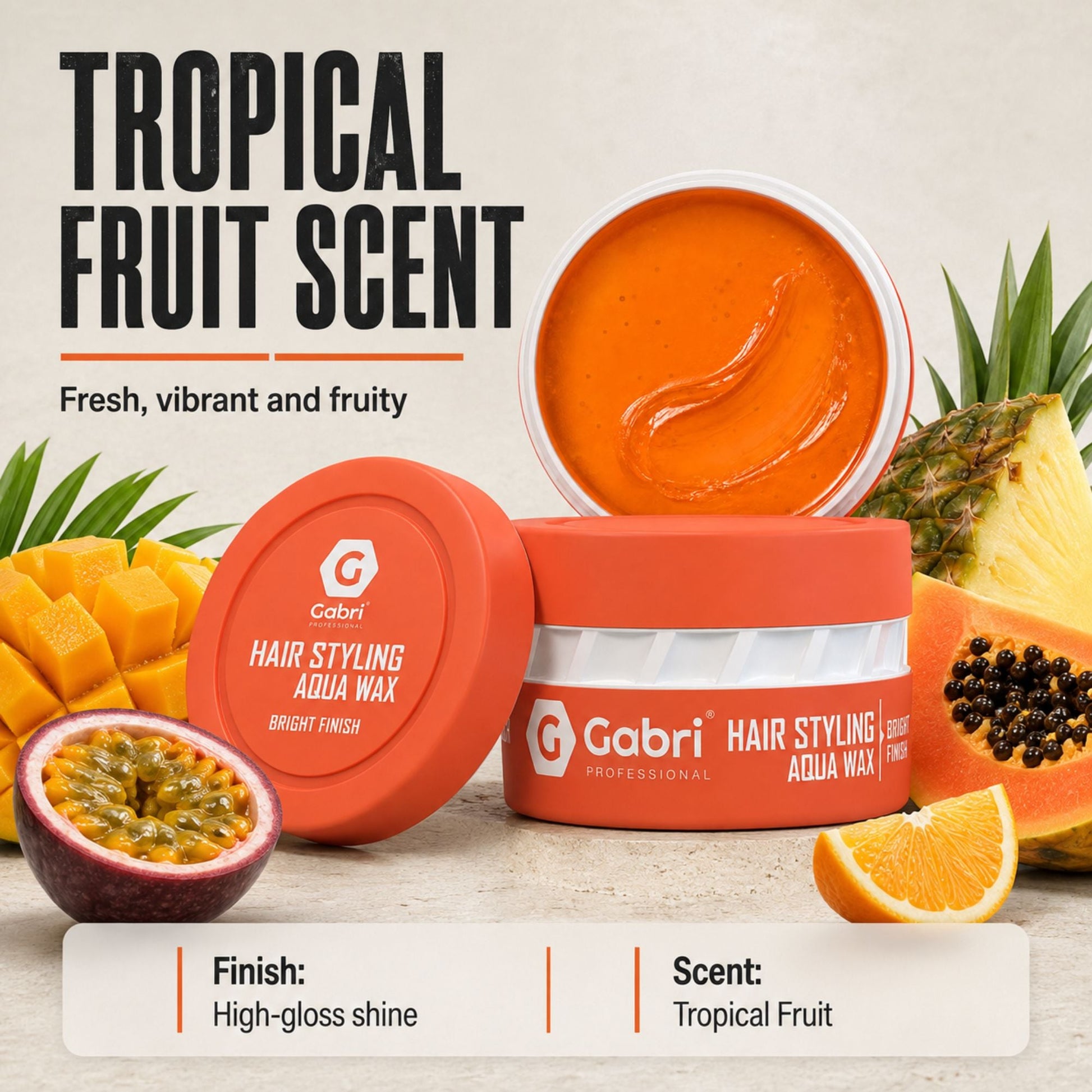 Gabri Professional Hair Styling Aqua Wax Bright Finish 150ml