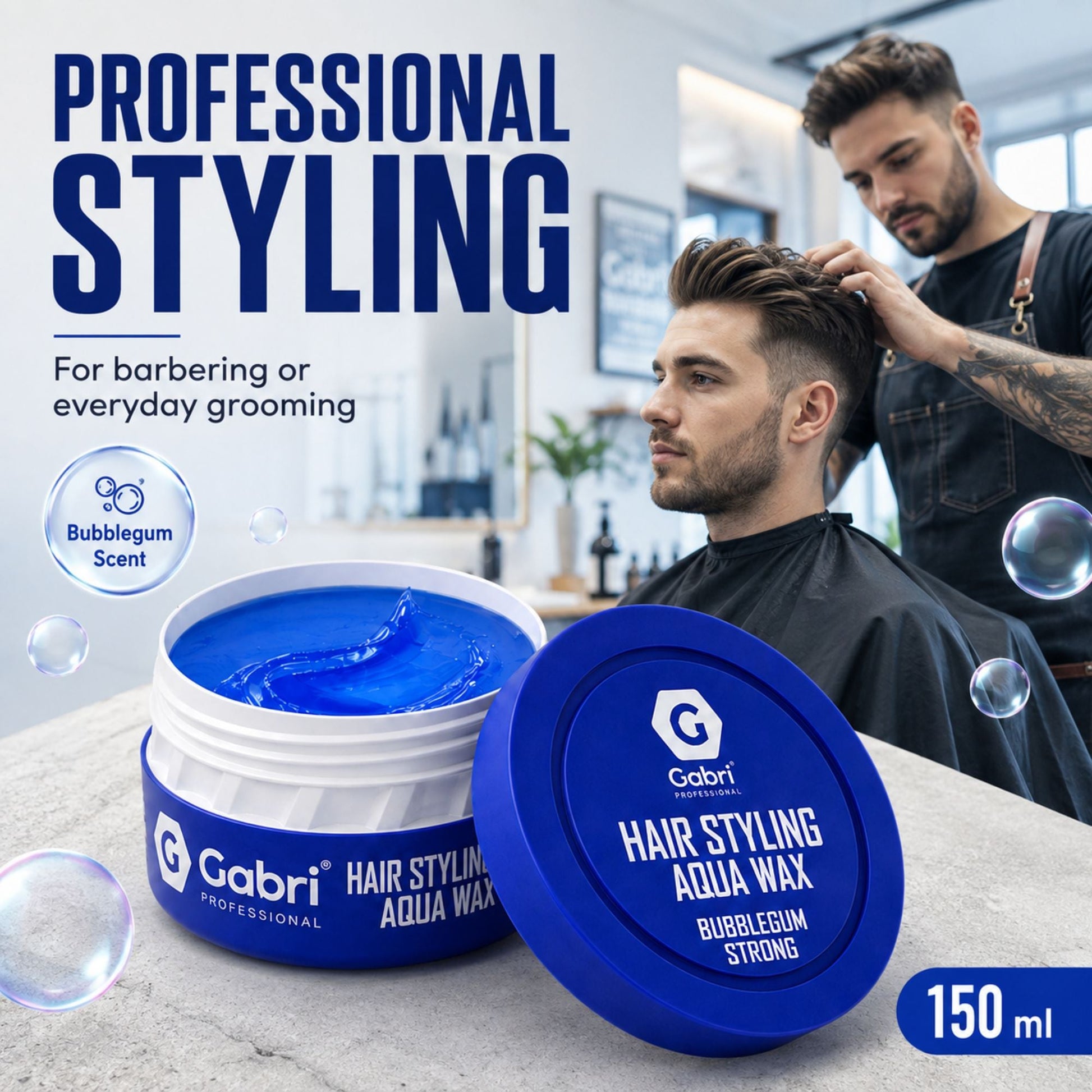 Gabri Professional Hair Styling Aqua Wax Bubblegum Strong 150ml