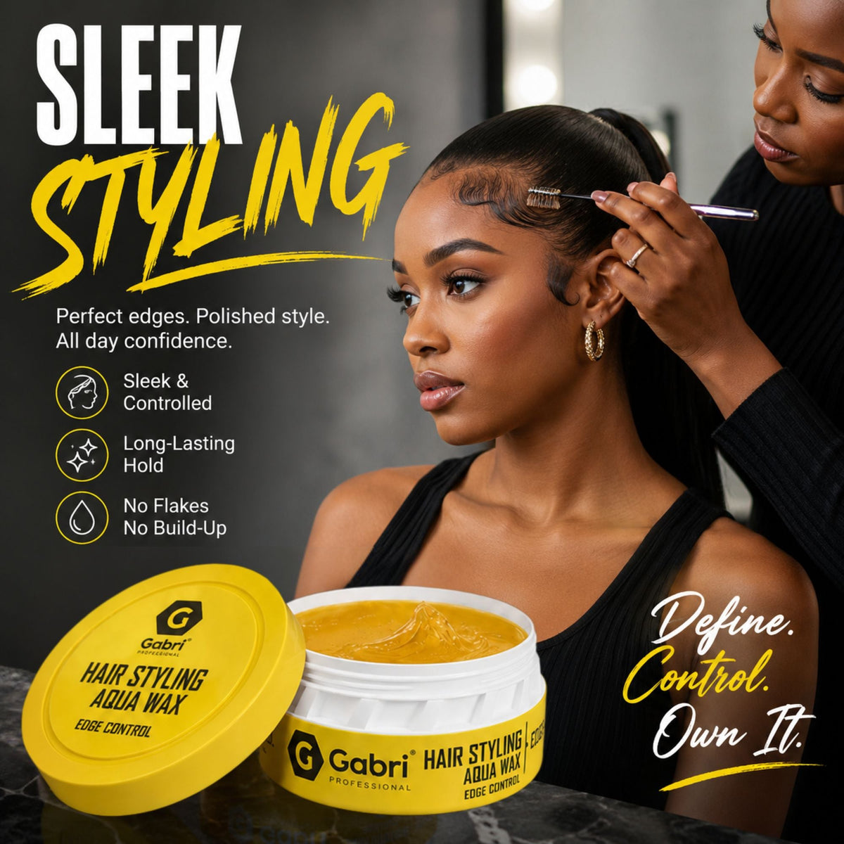 Gabri Professional Hair Styling Aqua Wax Edge Control 150ml