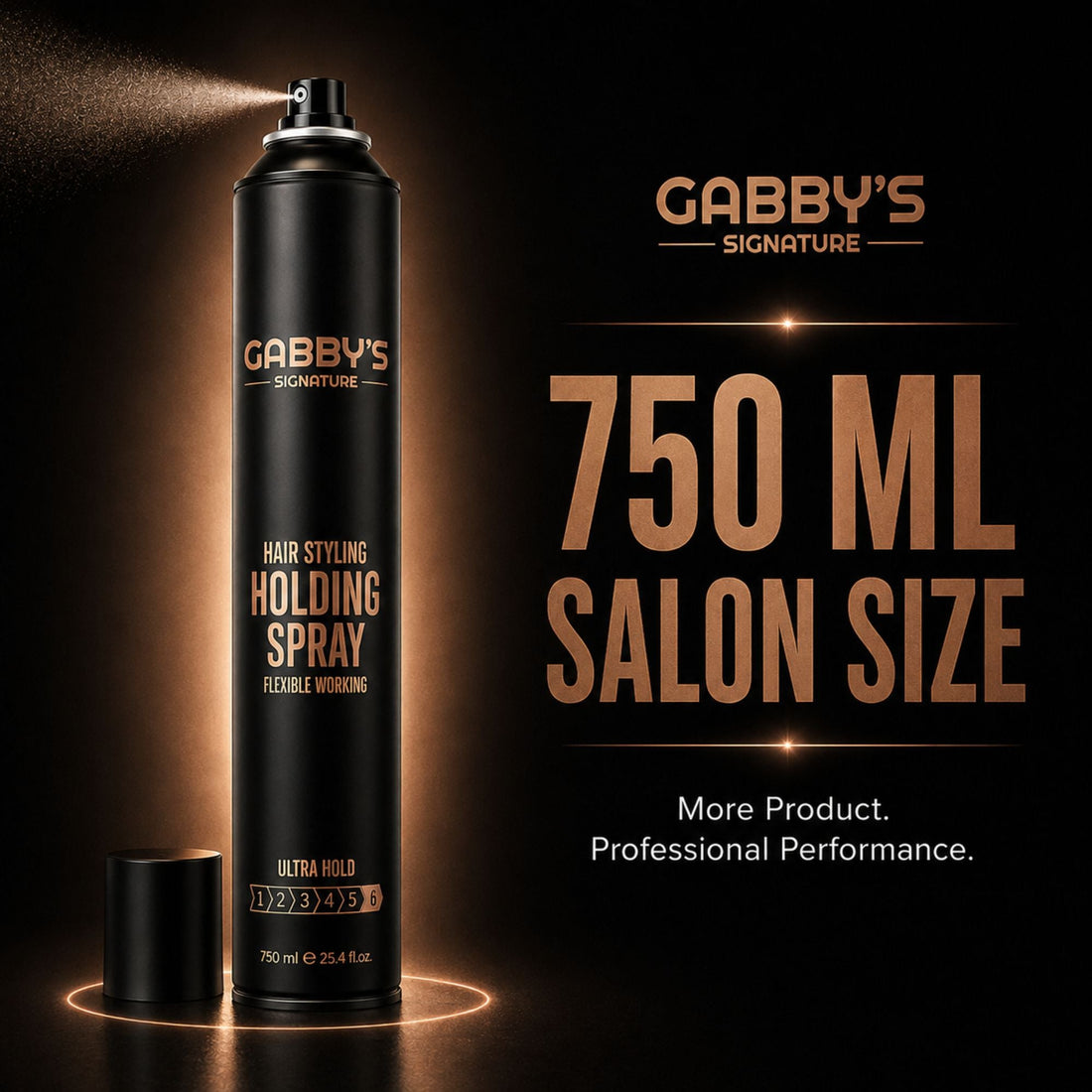 Gabby's Signature Hair Styling Holding Spray Ultra Hold 750ml