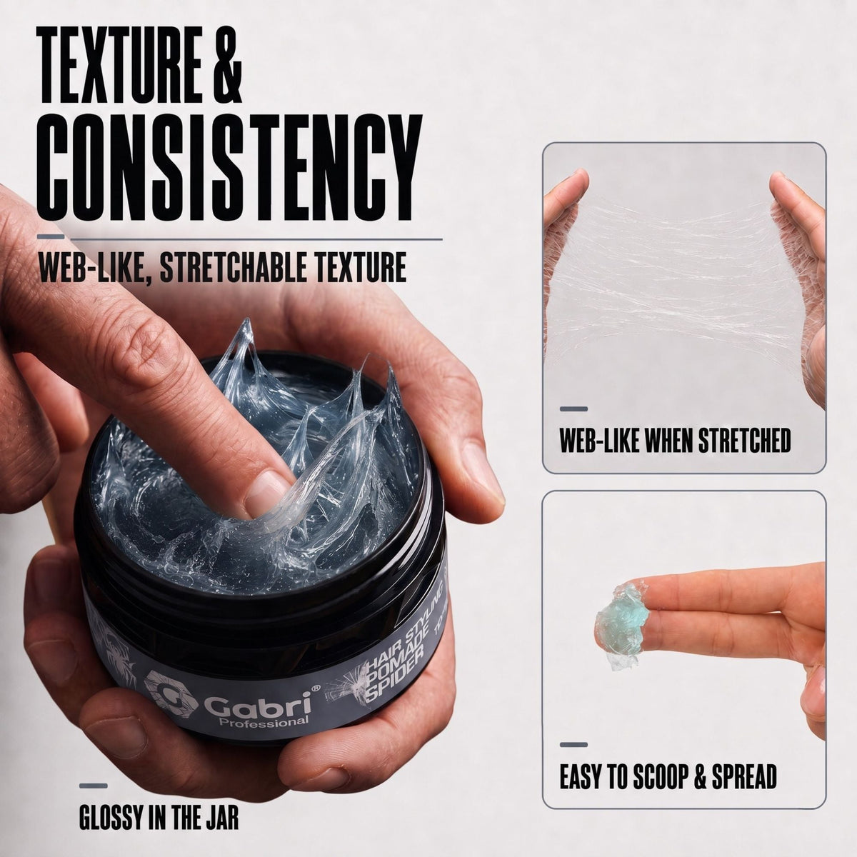 Gabri Professional Hair Styling Pomade Spider Wax 150ml