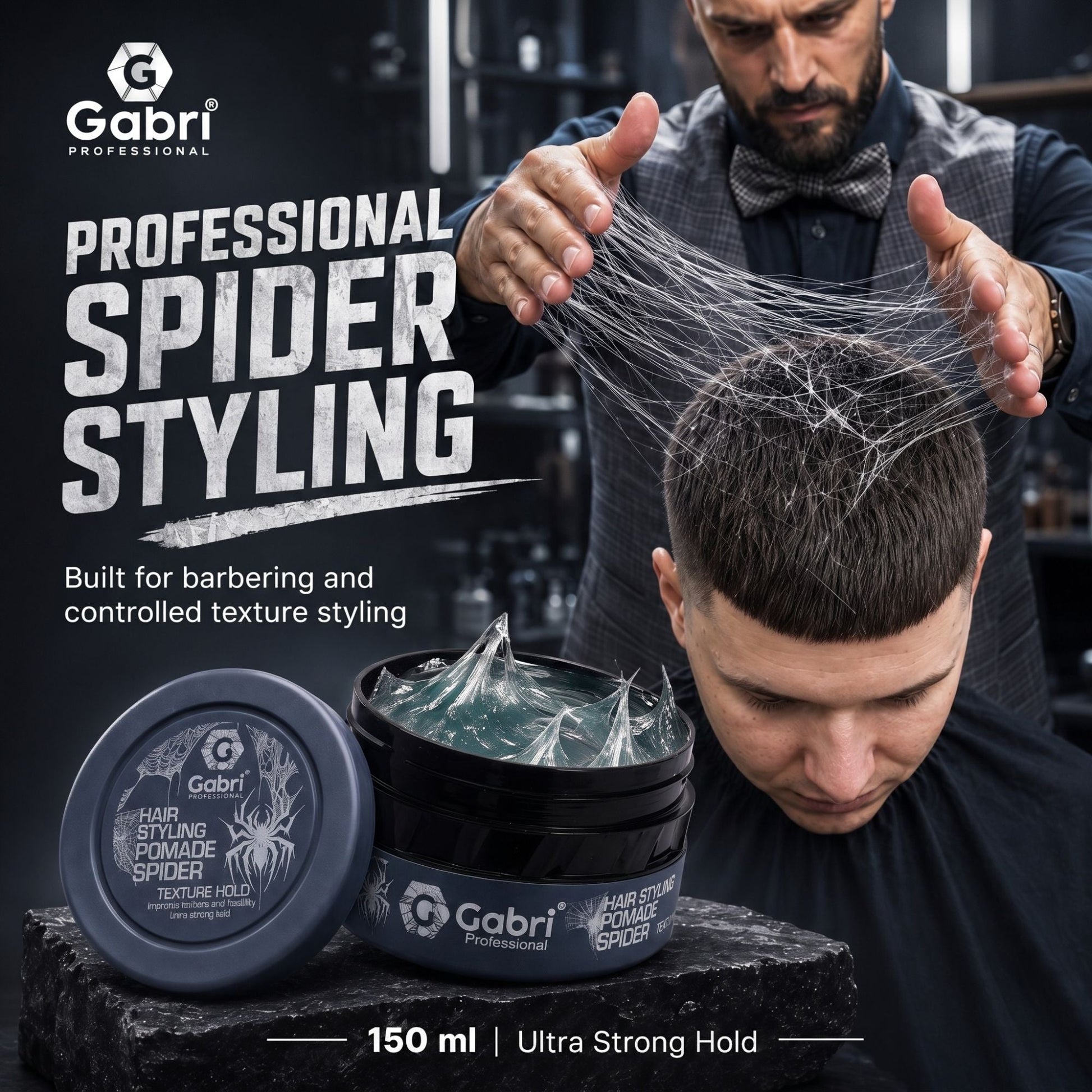 Gabri Professional Hair Styling Pomade Spider Wax 150ml