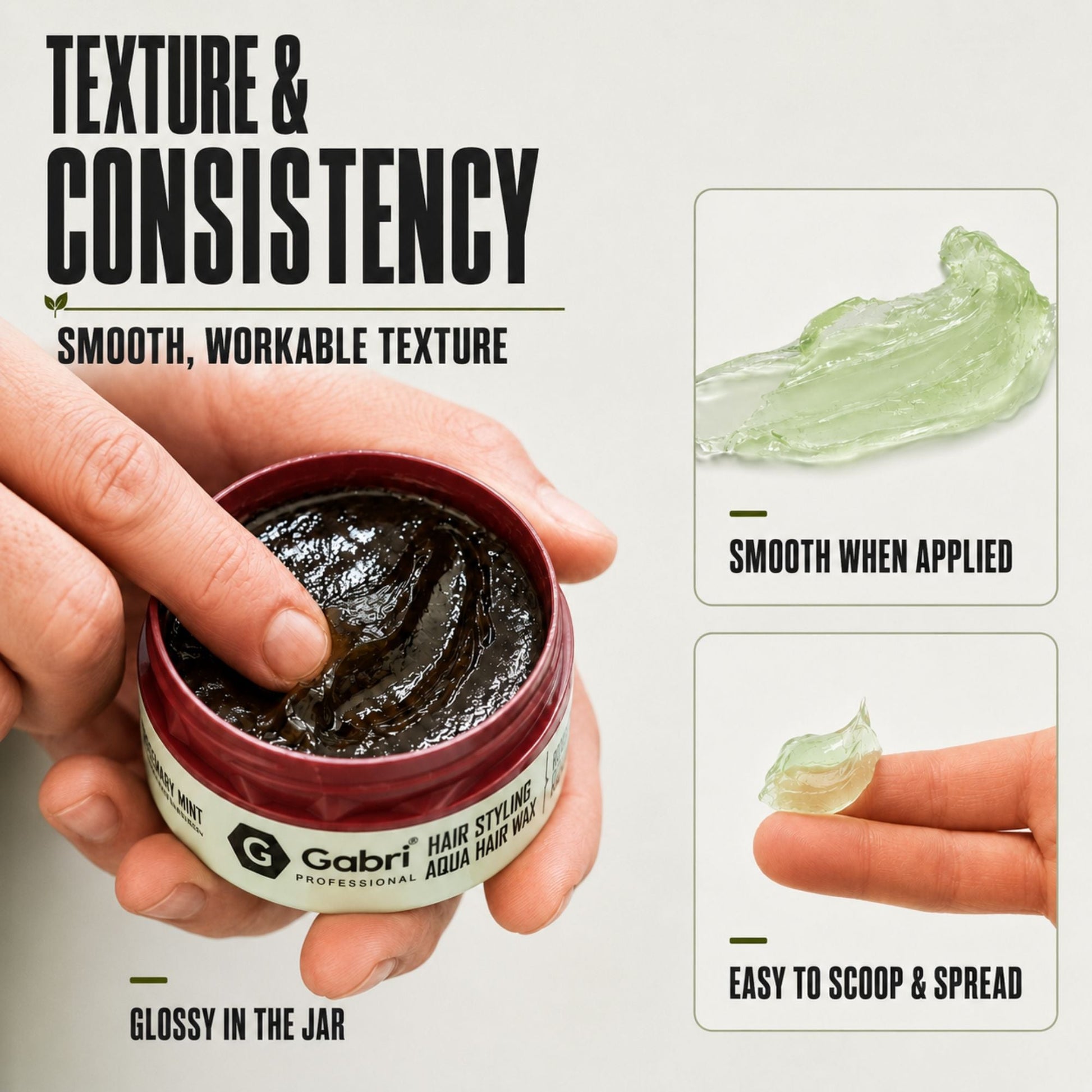 Gabri Professional Hair Styling Aqua Wax Rosemary Mint 150ml